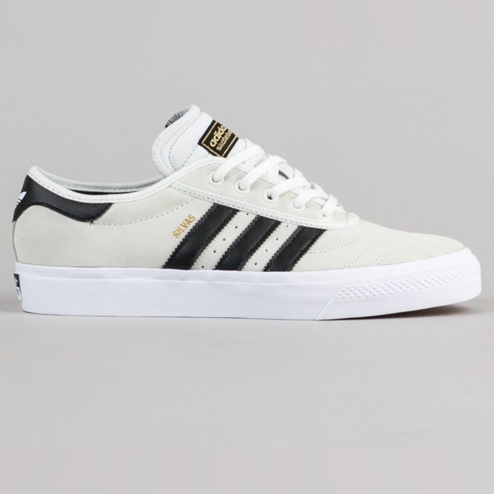 Adidas Skateboarding Adi-Ease Premiere Adv Silvas White and Black Skate Shoes